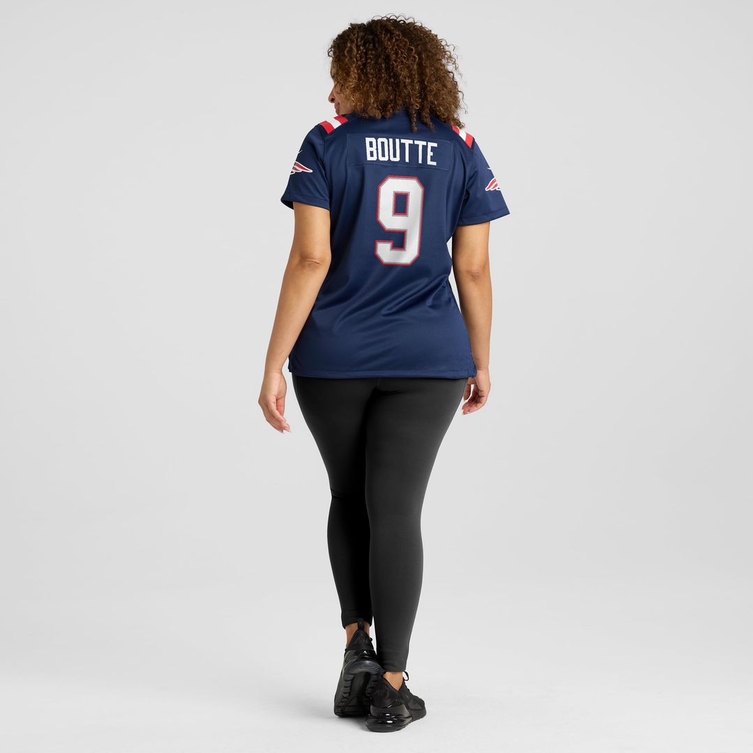 Women's Nike New England Patriots Kayshon Boutte Navy Game NFL Jersey