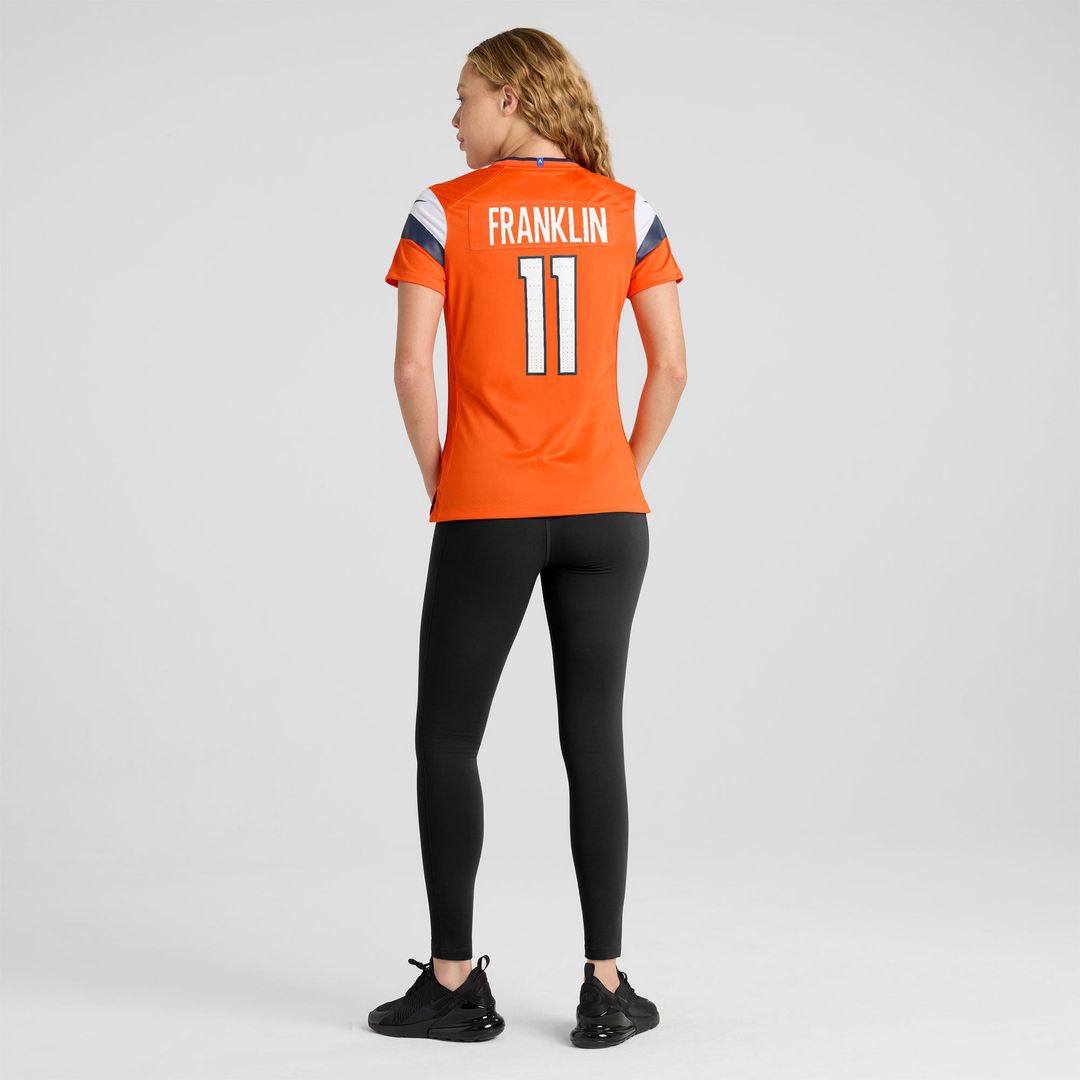 Women's Nike Denver Broncos Troy Franklin Orange Team Game NFL Jersey