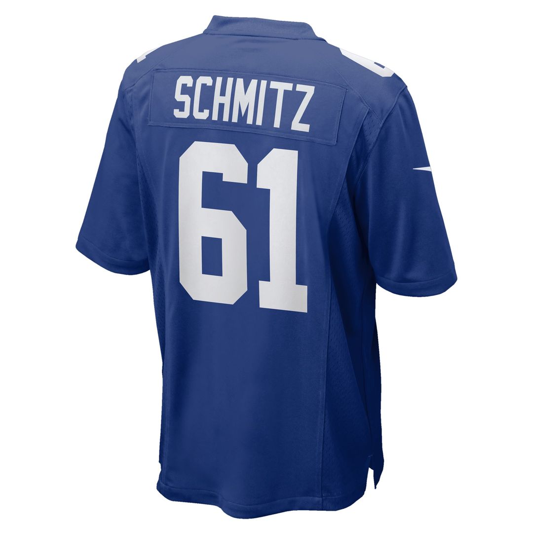 Men's Nike New York Giants John Michael Schmitz Royal Team Game NFL Jersey