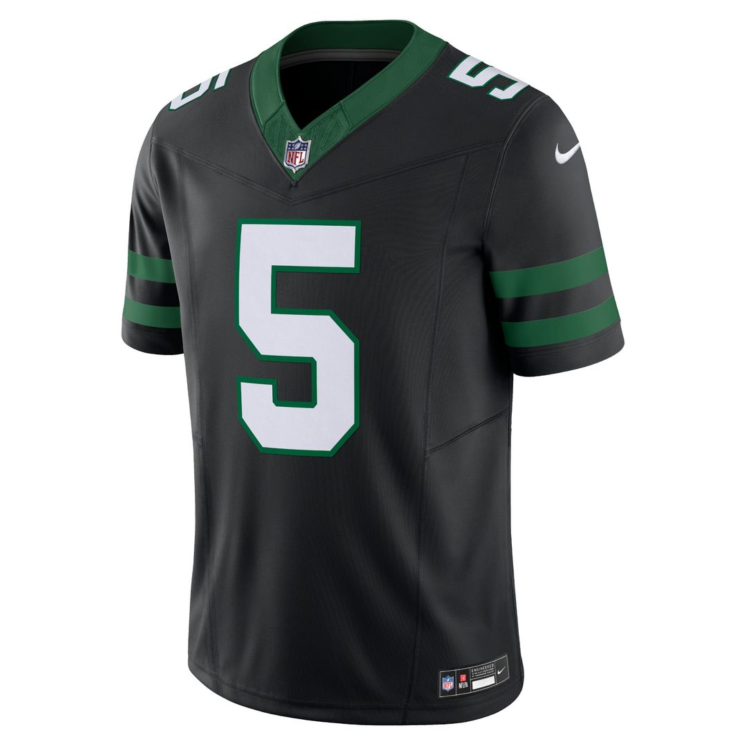 Men's Nike New York Jets Garrett Wilson Legacy Black Alternate Vapor F.U.S.E. Limited NFL Jersey