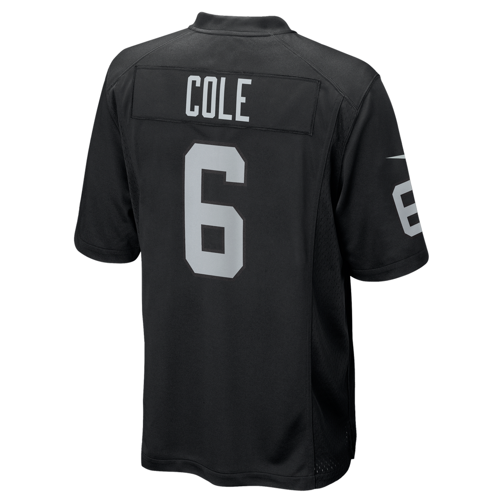 Men's Nike Las Vegas Raiders AJ Cole Black Game NFL Jersey