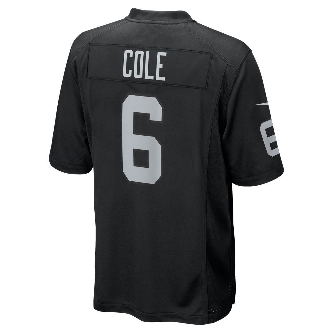 Men's Nike Las Vegas Raiders AJ Cole Black Game NFL Jersey
