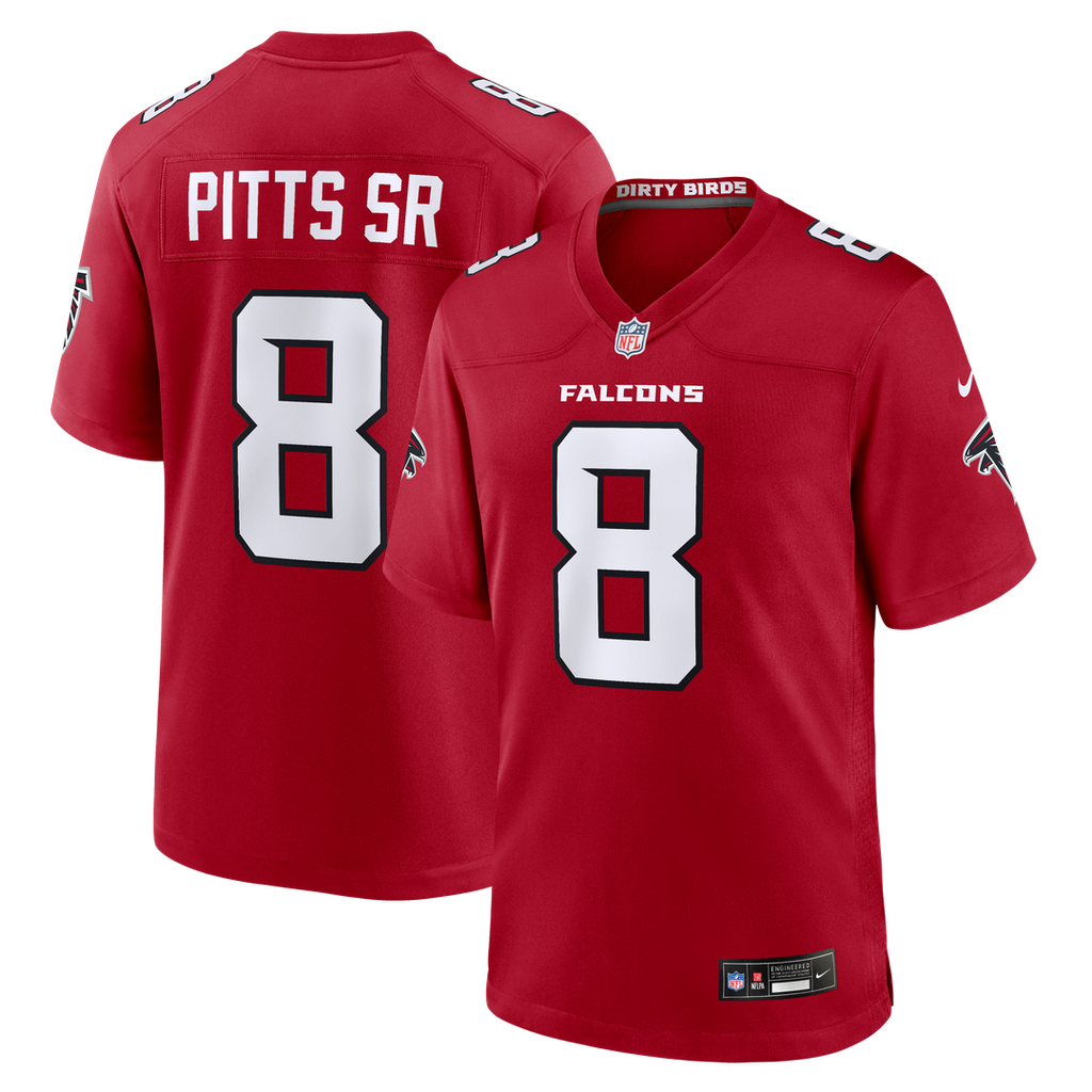 Men's Nike Atlanta Falcons Kyle Pitts Sr. Red Game NFL Jersey