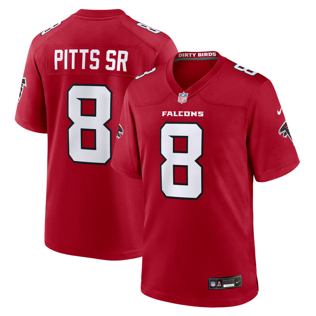 Men's Nike Atlanta Falcons Kyle Pitts Sr. Red Game NFL Jersey