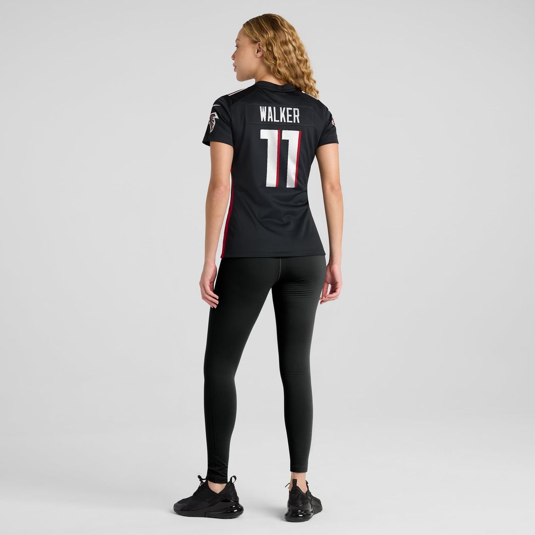 Women's Nike Atlanta Falcons Jalon Walker Black Team Game NFL Jersey