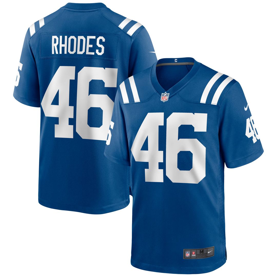 Men's Nike Indianapolis Colts Luke Rhodes Royal Game NFL Jersey