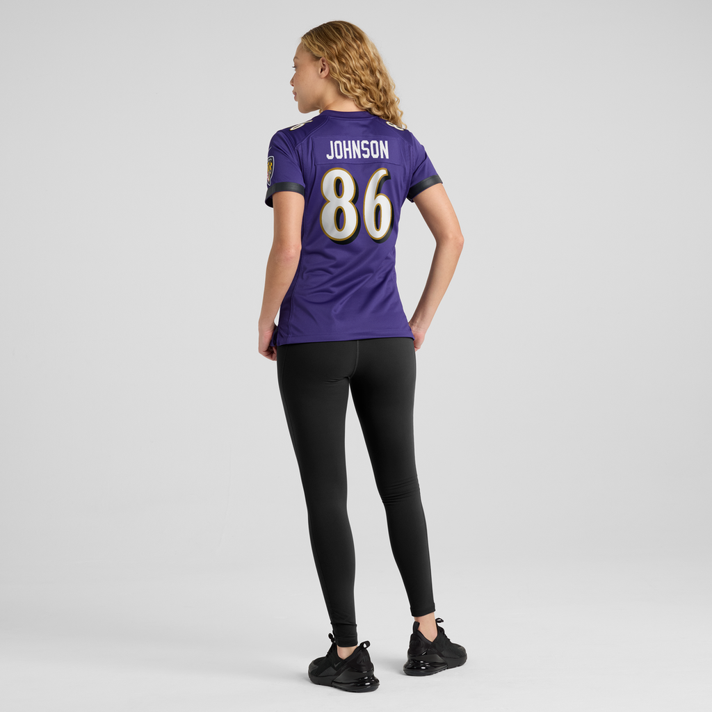 Women's Nike Baltimore Ravens Cornelius Johnson Purple Team Game NFL Jersey