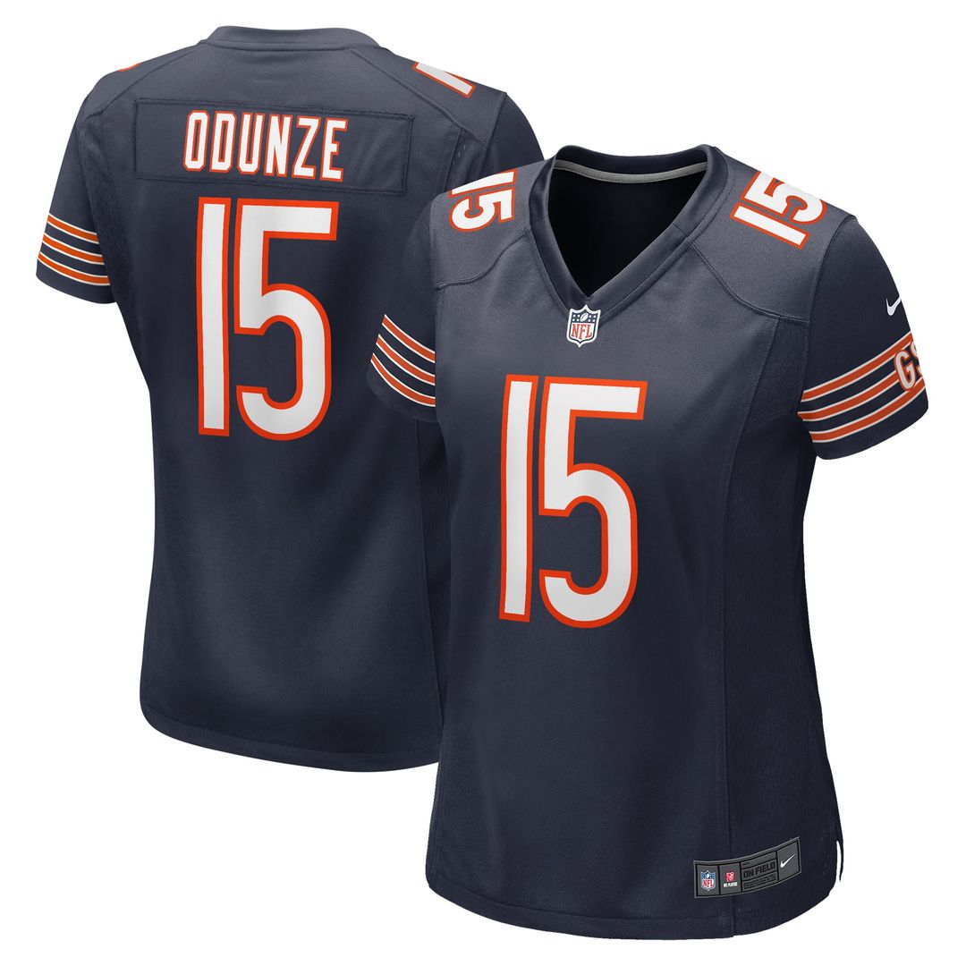Women's Nike Chicago Bears Rome Odunze Navy Game NFL Jersey