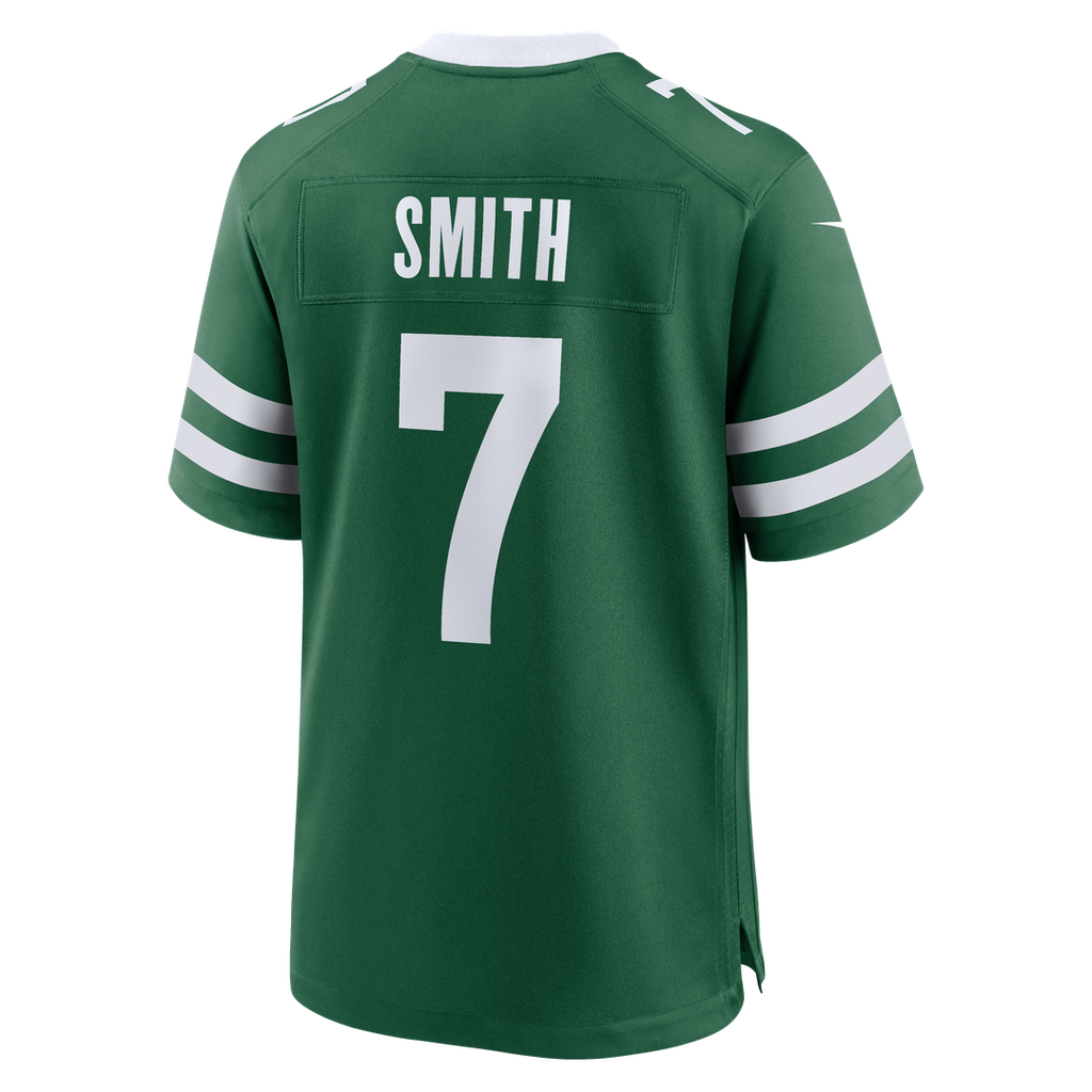 Men's Nike New York Jets Geno Smith Legacy Green Game NFL Jersey