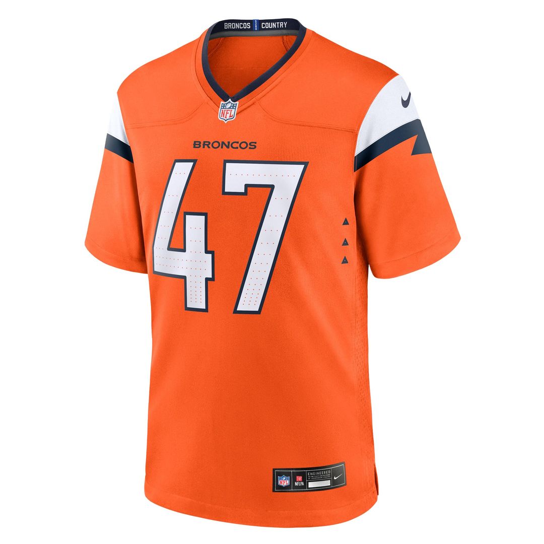 Men's Nike Denver Broncos Karene Reid Orange Team Game NFL Jersey