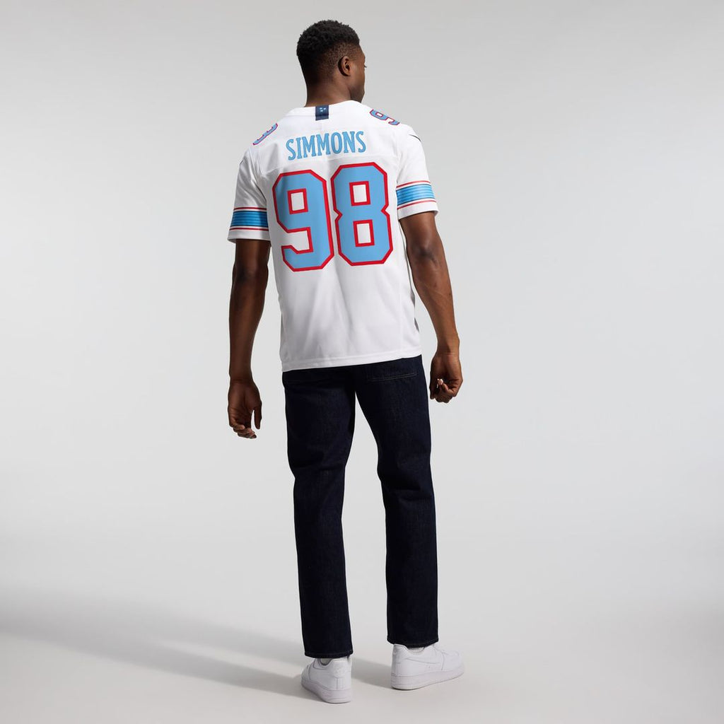 Men's Nike Tennessee Titans Jeffery Simmons Light Blue Vapor F.U.S.E. Sewn Down Limited NFL Jersey