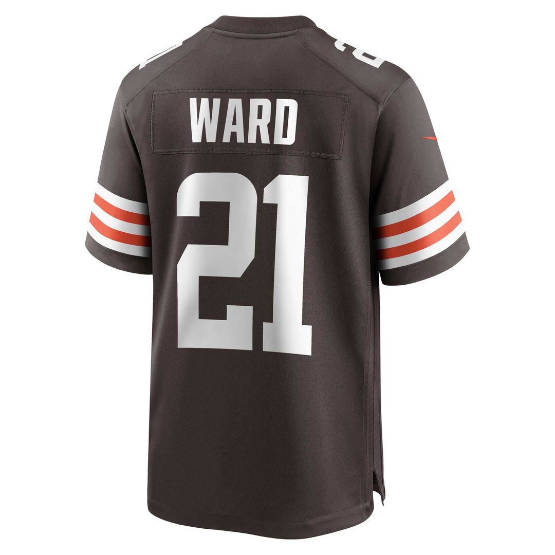 Men's Nike Cleveland Browns Denzel Ward Brown Game NFL Jersey