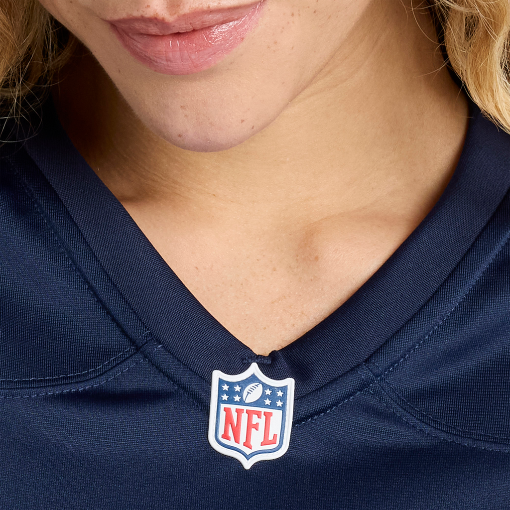 Women's Nike New England Patriots Romeo Doubs Navy Game NFL Jersey