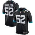 Men's Nike Jacksonville Jaguars DaVon Hamilton Black Game NFL Jersey