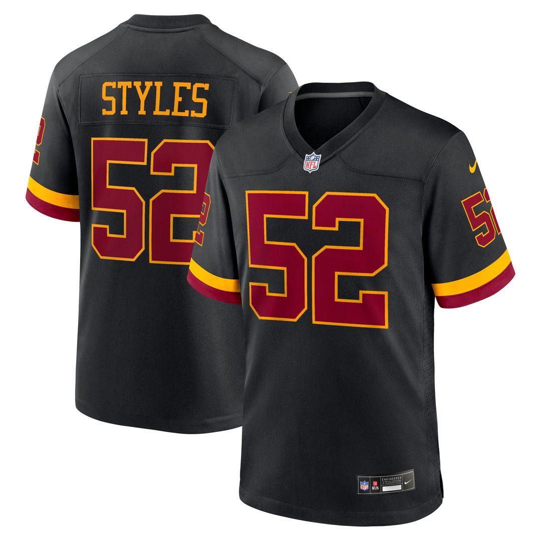 Men's Nike Washington Commanders Sonny Styles Black Game Player NFL Jersey