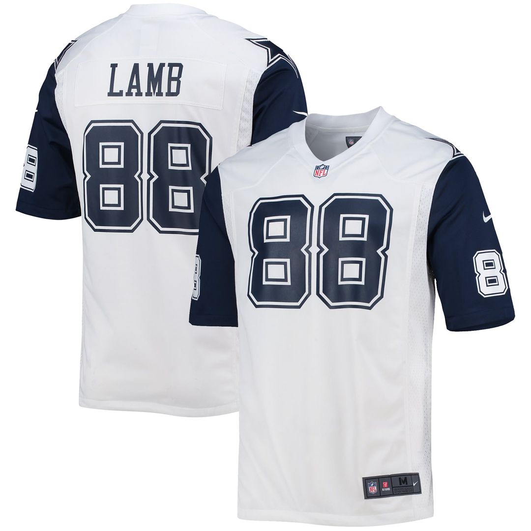 Men's Nike Dallas Cowboys CeeDee Lamb White Alternate Game Team NFL Jersey