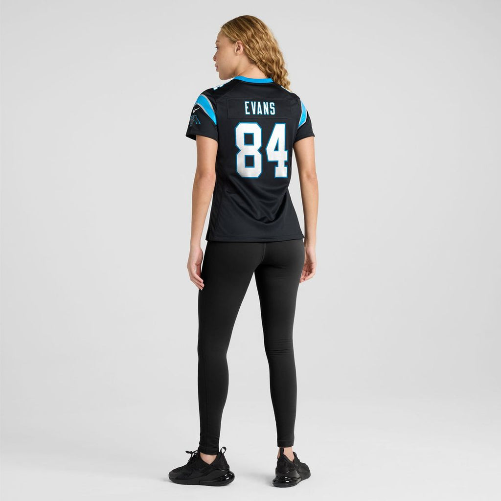 Women's Nike Carolina Panthers Mitchell Evans Black Team Game NFL Jersey