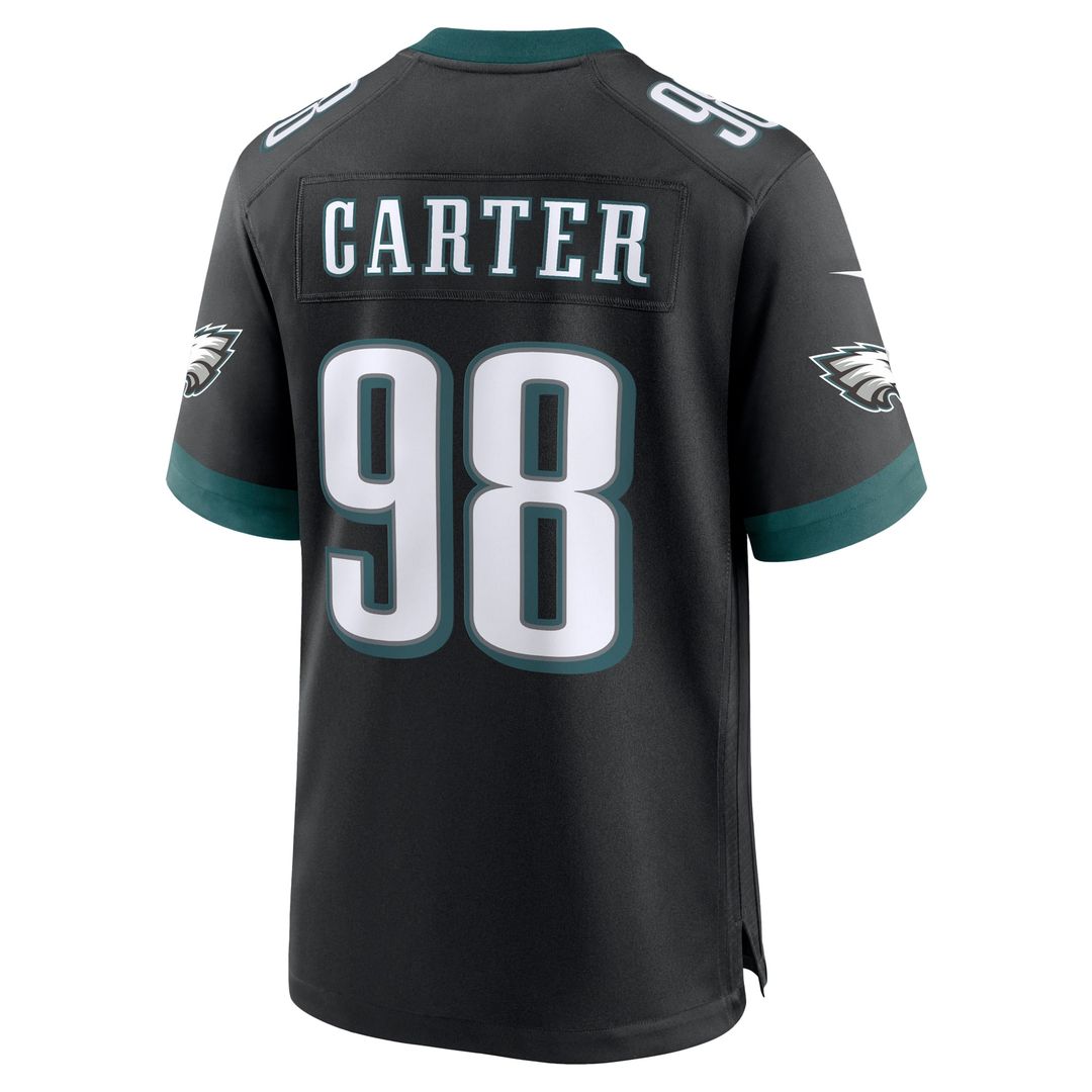 Men's Nike Philadelphia Eagles Jalen Carter Black Alternate Game Player NFL Jersey
