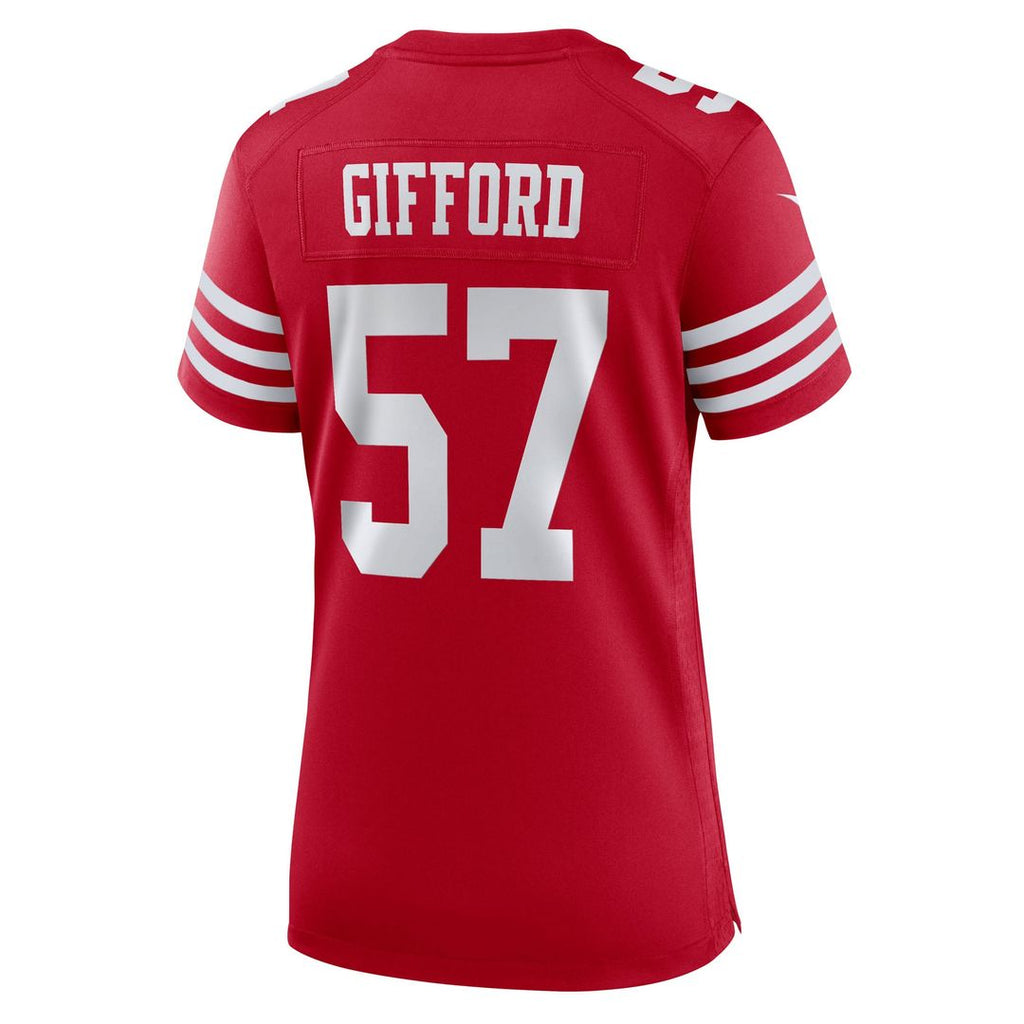 Women's Nike San Francisco 49ers Luke Gifford Scarlet Team Game NFL Jersey