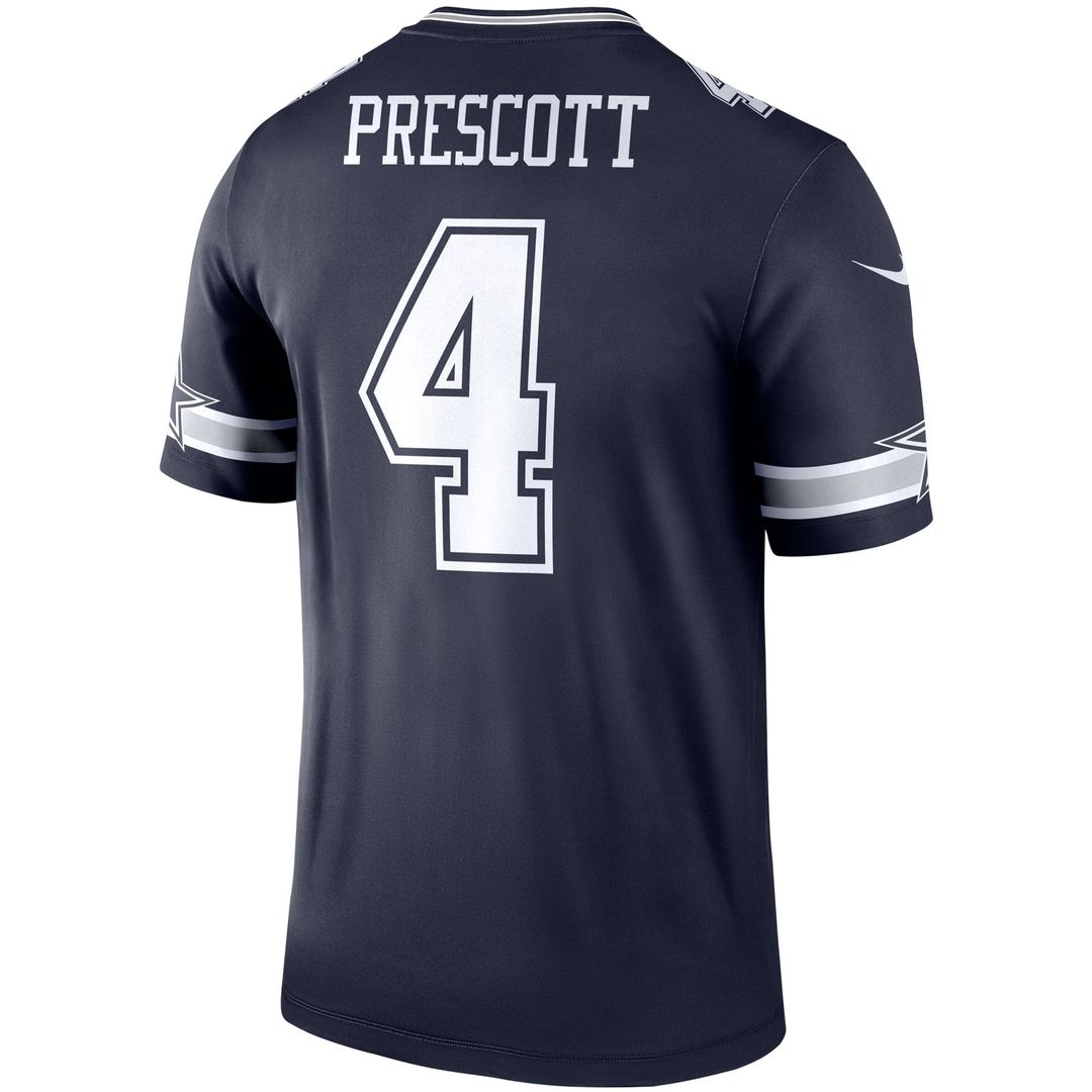 Men's Nike Dallas Cowboys Dak Prescott White Legend Player NFL Performance Top