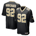 Men's Nike New Orleans Saints Davon Godchaux Black Team Game NFL Jersey
