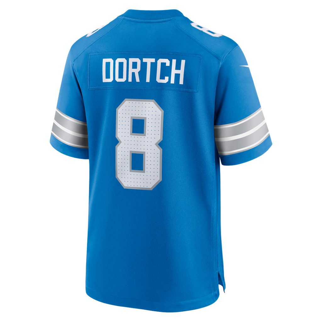 Men's Nike Detroit Lions Greg Dortch Blue Team Game NFL Jersey