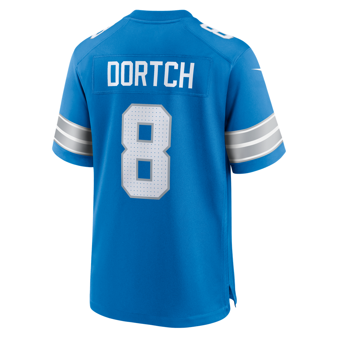 Men's Nike Detroit Lions Greg Dortch Blue Team Game NFL Jersey