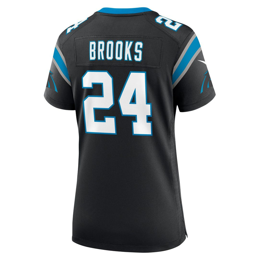 Women's Nike Carolina Panthers Jonathon Brooks Black Game NFL Jersey