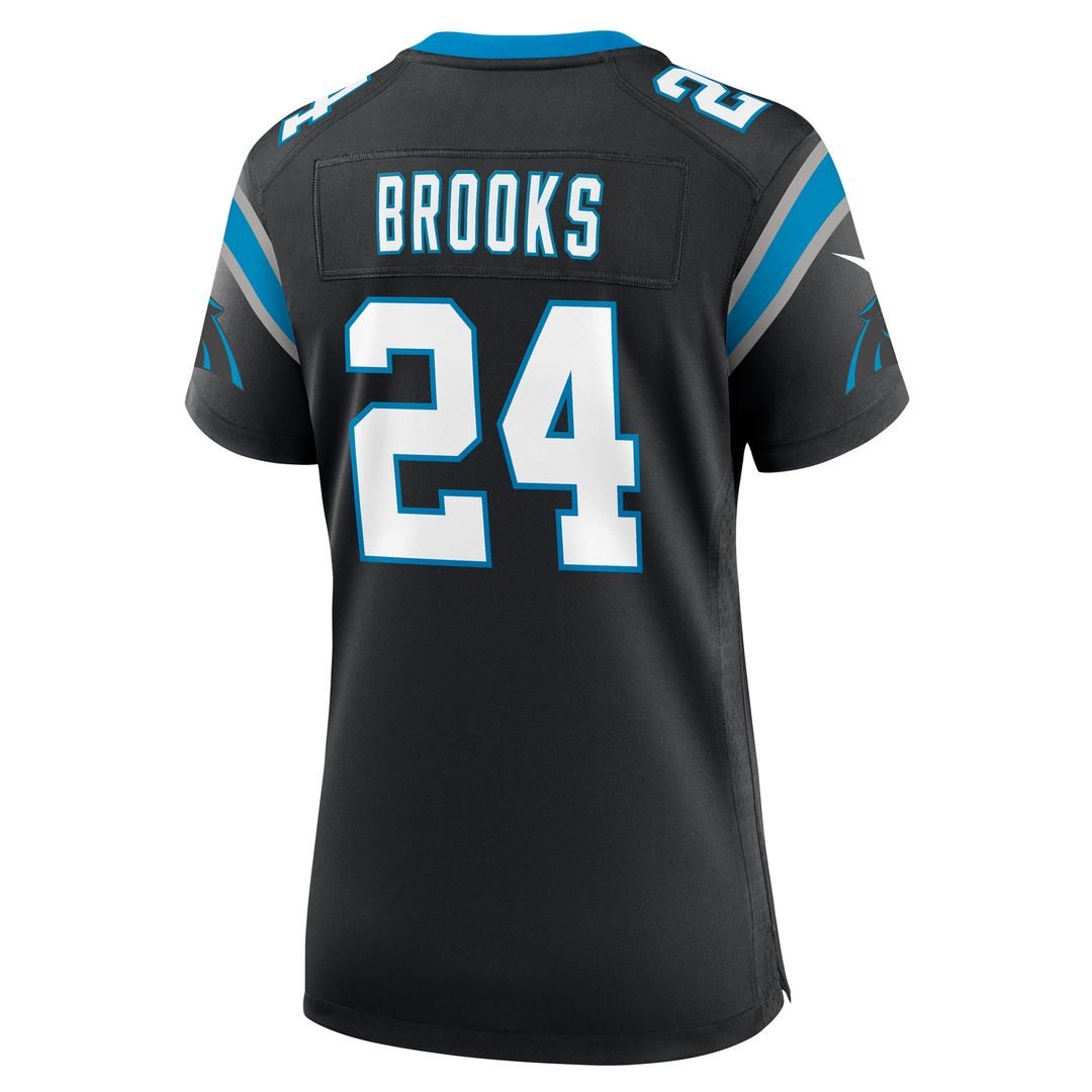Women's Nike Carolina Panthers Jonathon Brooks Black Game NFL Jersey