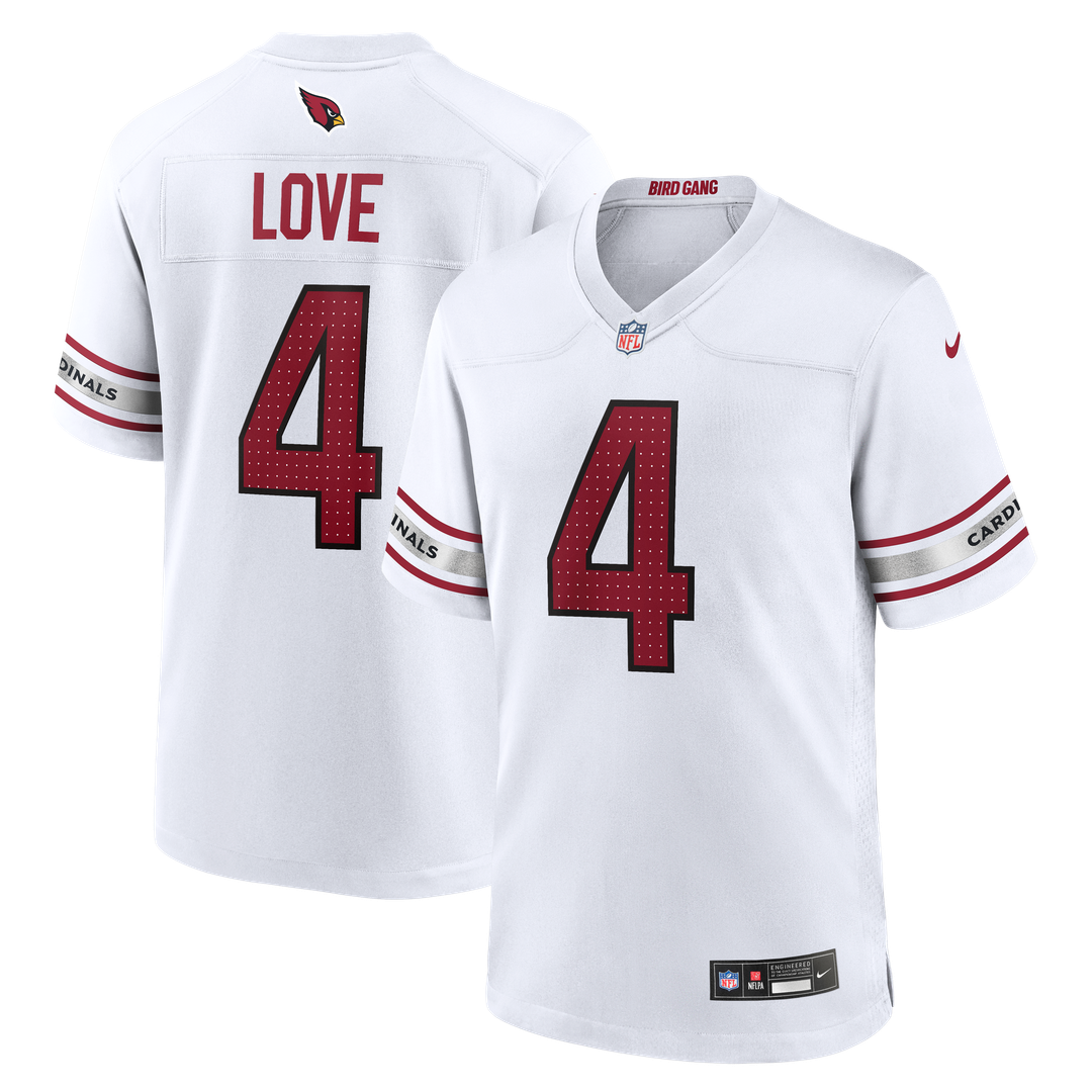 Men's Nike Arizona Cardinals Jeremiyah Love White Game Player NFL Jersey
