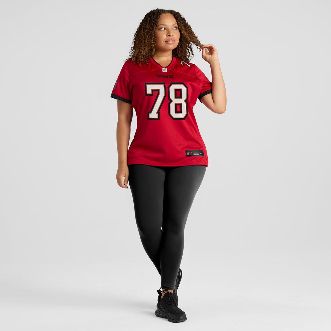 Women's Nike Tampa Bay Buccaneers Tristan Wirfs Red Team Game NFL Jersey