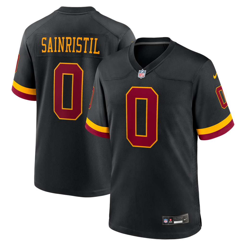 Men's Nike Washington Commanders Mike Sainristil Black Hail Raiser Alternate Game NFL Jersey