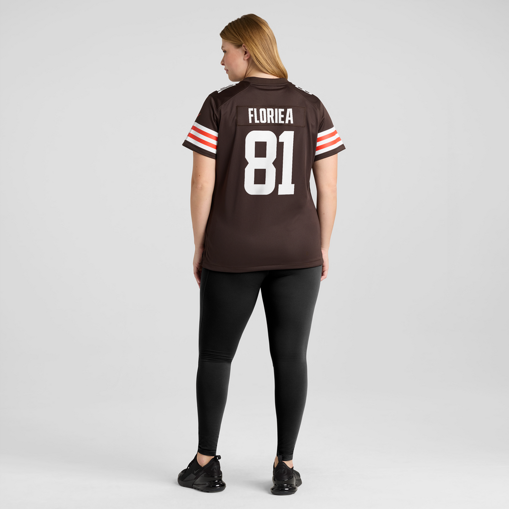 Women's Nike Cleveland Browns Luke Floriea Brown Team Game NFL Jersey