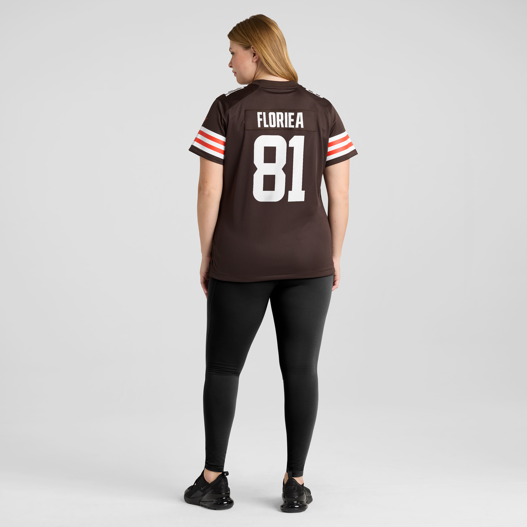 Women's Nike Cleveland Browns Luke Floriea Brown Team Game NFL Jersey