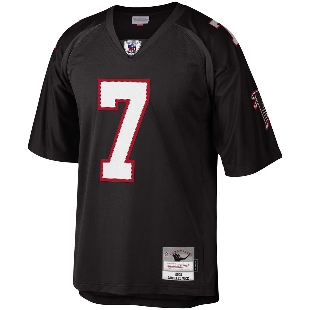 Men's Mitchell & Ness Atlanta Falcons Michael Vick Black Legacy Replica NFL Jersey