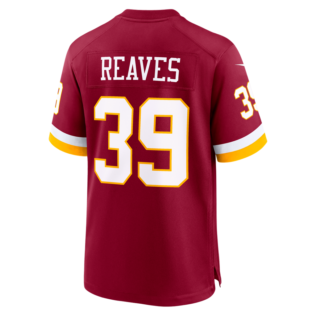 Men's Nike Washington Commanders Jeremy Reaves White Game Super Bowl Era NFL Jersey