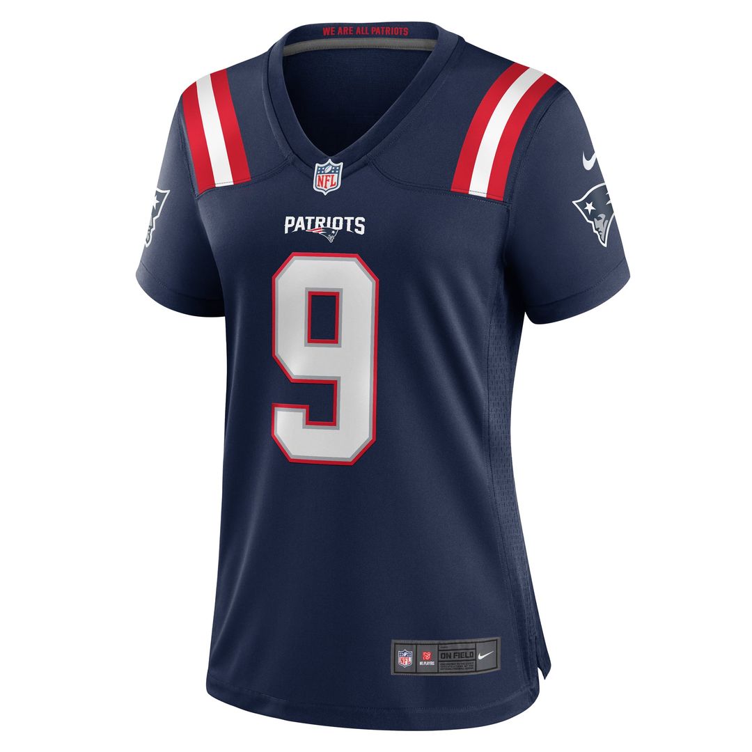 Women's Nike New England Patriots Kayshon Boutte Navy Game NFL Jersey