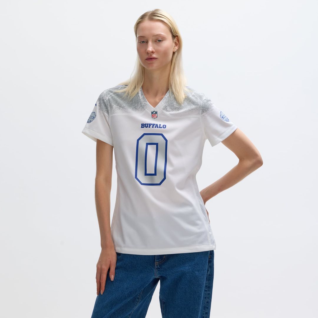 Women's Nike Buffalo Bills Keon Coleman White 2025 Rivalries Collection Game NFL Jersey