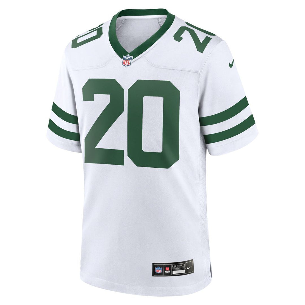Men's Nike New York Jets Breece Hall Legacy Black Alternate Game NFL Jersey
