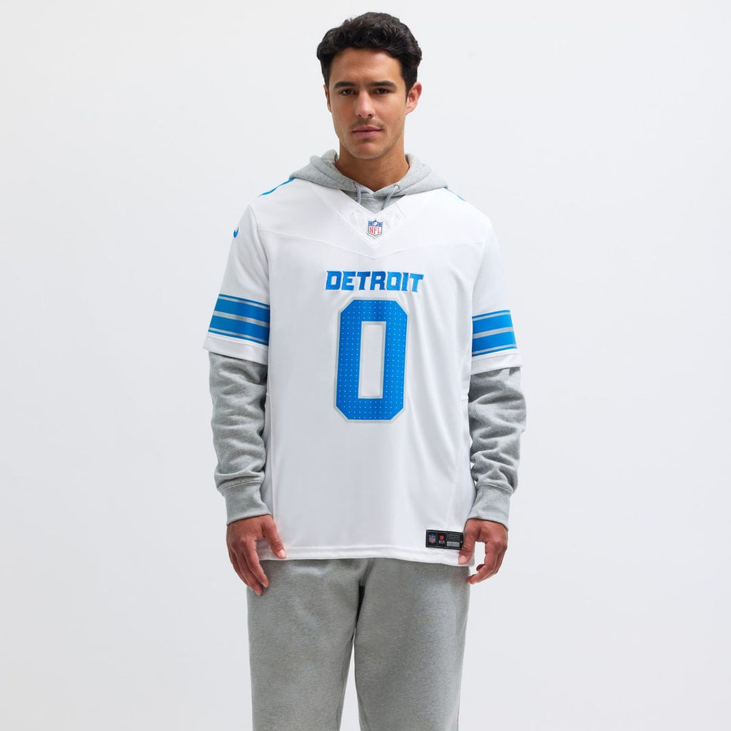 Men's Nike Detroit Lions Jahmyr Gibbs Blue Vapor F.U.S.E. Limited NFL Jersey