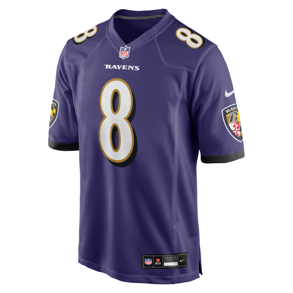 Men's Nike Baltimore Ravens Lamar Jackson Purple Game NFL Jersey