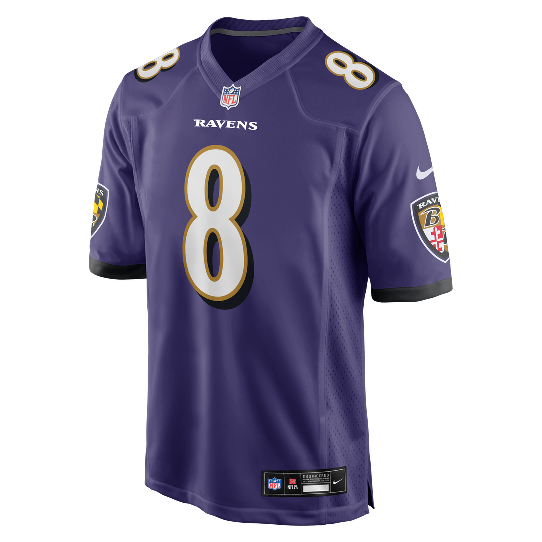Men's Nike Baltimore Ravens Lamar Jackson Purple Game NFL Jersey