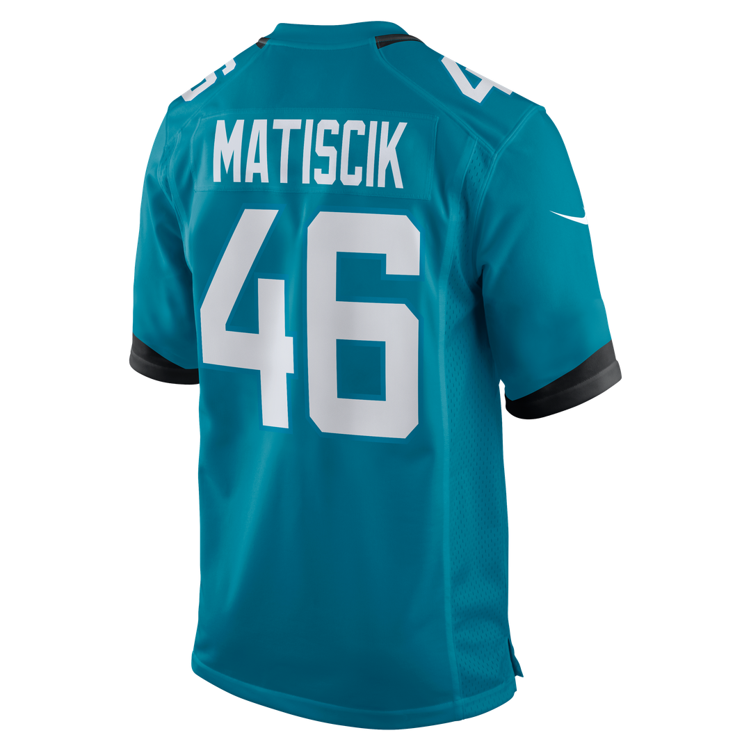 Men's Nike Jacksonville Jaguars Ross Matiscik Teal Game NFL Jersey