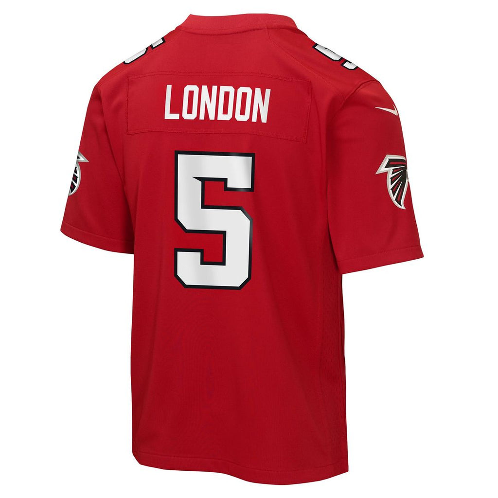 Youth Nike Atlanta Falcons Drake London Red Game NFL Jersey