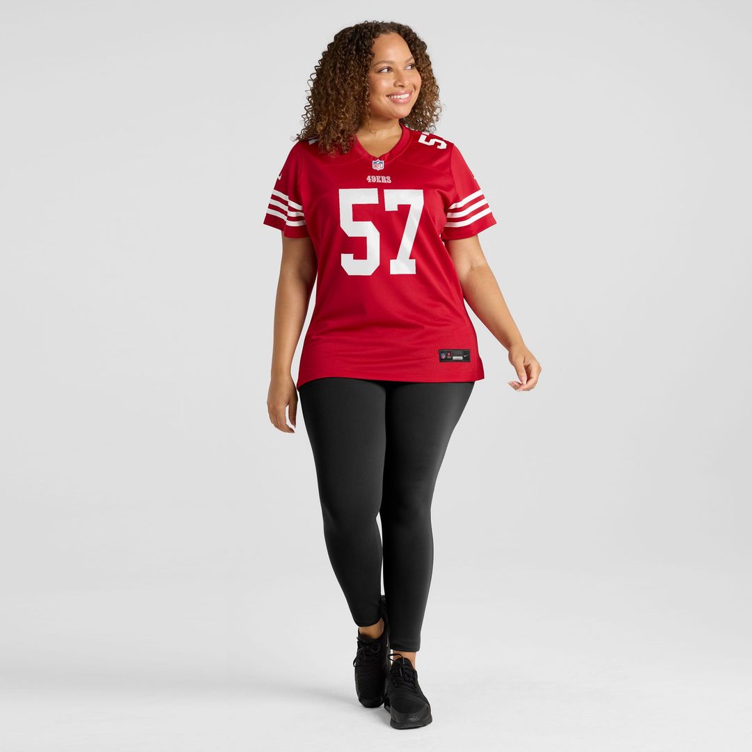 Women's Nike San Francisco 49ers Luke Gifford Scarlet Team Game NFL Jersey