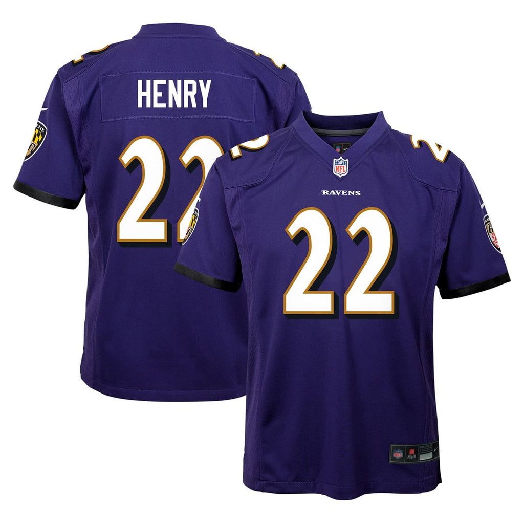 Youth Nike Baltimore Ravens Derrick Henry Purple Game NFL Jersey