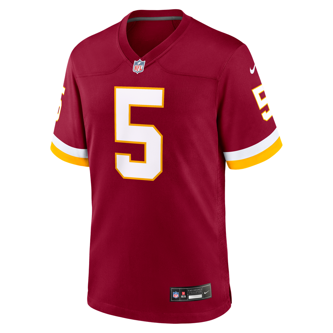 Men's Nike Washington Commanders Hail Raiser Jayden Daniels Black Alternate Game NFL Jersey
