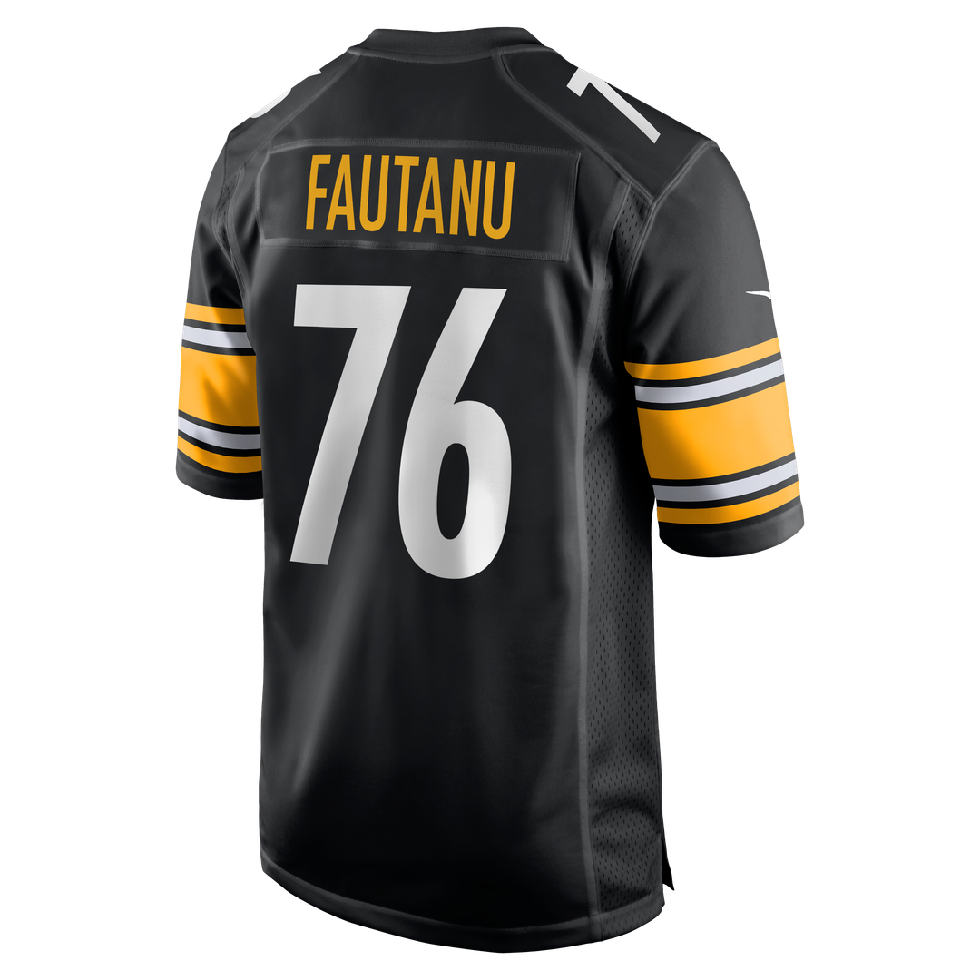 Men's Nike Pittsburgh Steelers Troy Fautanu Black Player Game NFL Jersey