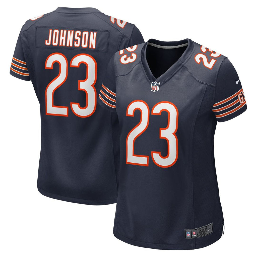 Women's Nike Chicago Bears Roschon Johnson Navy Team Game NFL Jersey