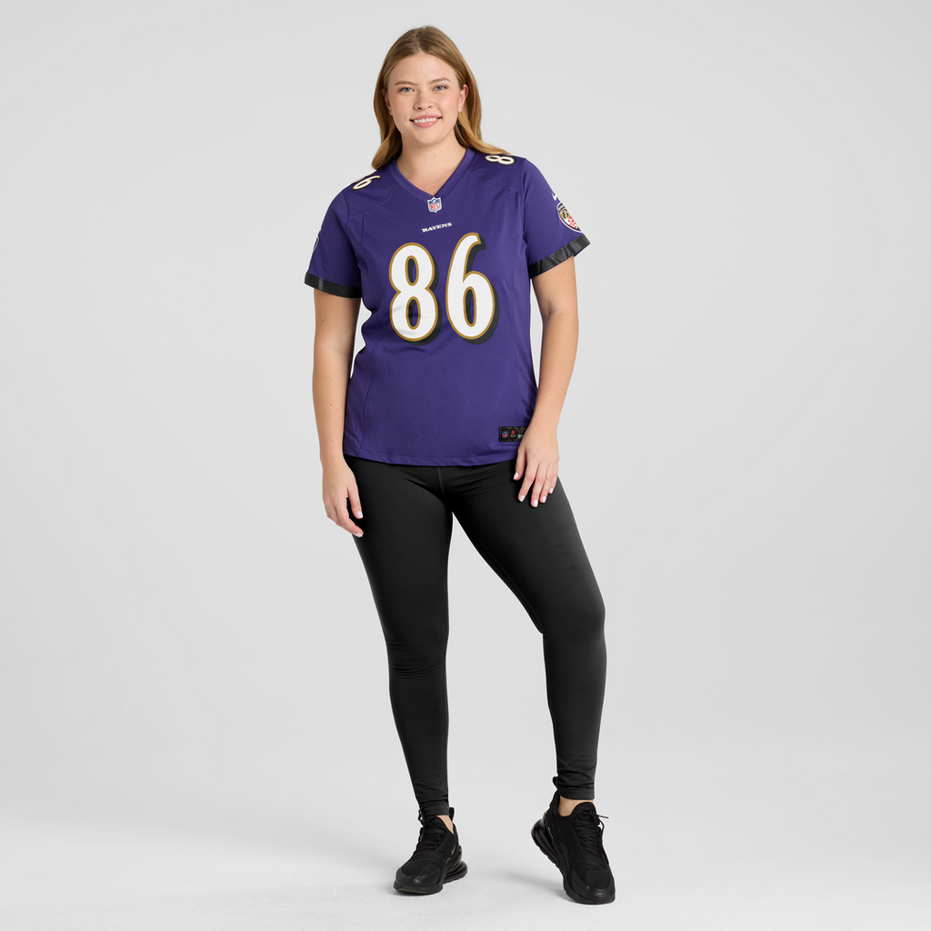 Women's Nike Baltimore Ravens Cornelius Johnson Purple Team Game NFL Jersey